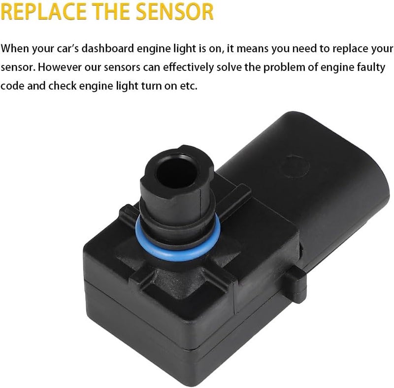 OCPTY Manifold Absolute Pressure Sensor MAP Sensor Compatible for Dodge Challenger Charger Durango, for Jeep Wrangler Cherokee Grand Cherokee, for Ram fits 2005-2018 5033310AC 5149091AA - Image 5